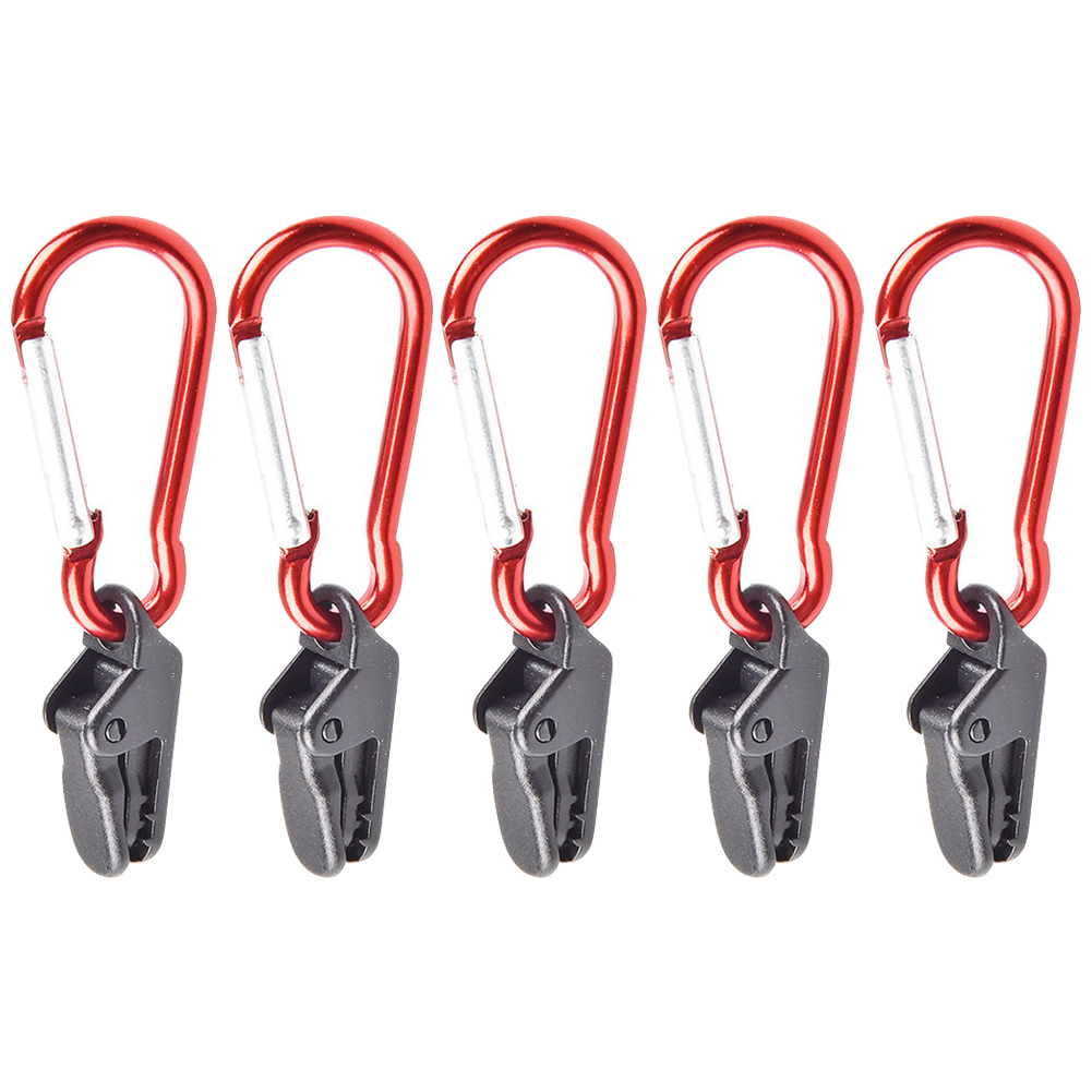 Cheap Goat Tents Waterproof Thumb Screw Tent Clamp Windproof Outdoor Hiking Camp Tent Awning Fixing Clamp Grip with Carabiner Hook   